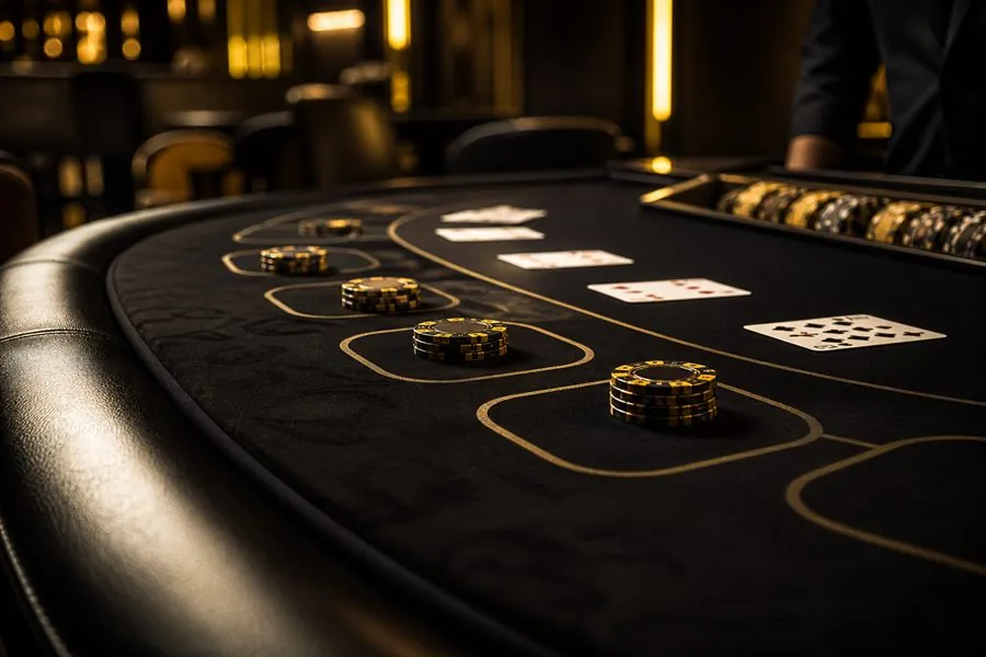 Krupiérka s kartami - baccarat live